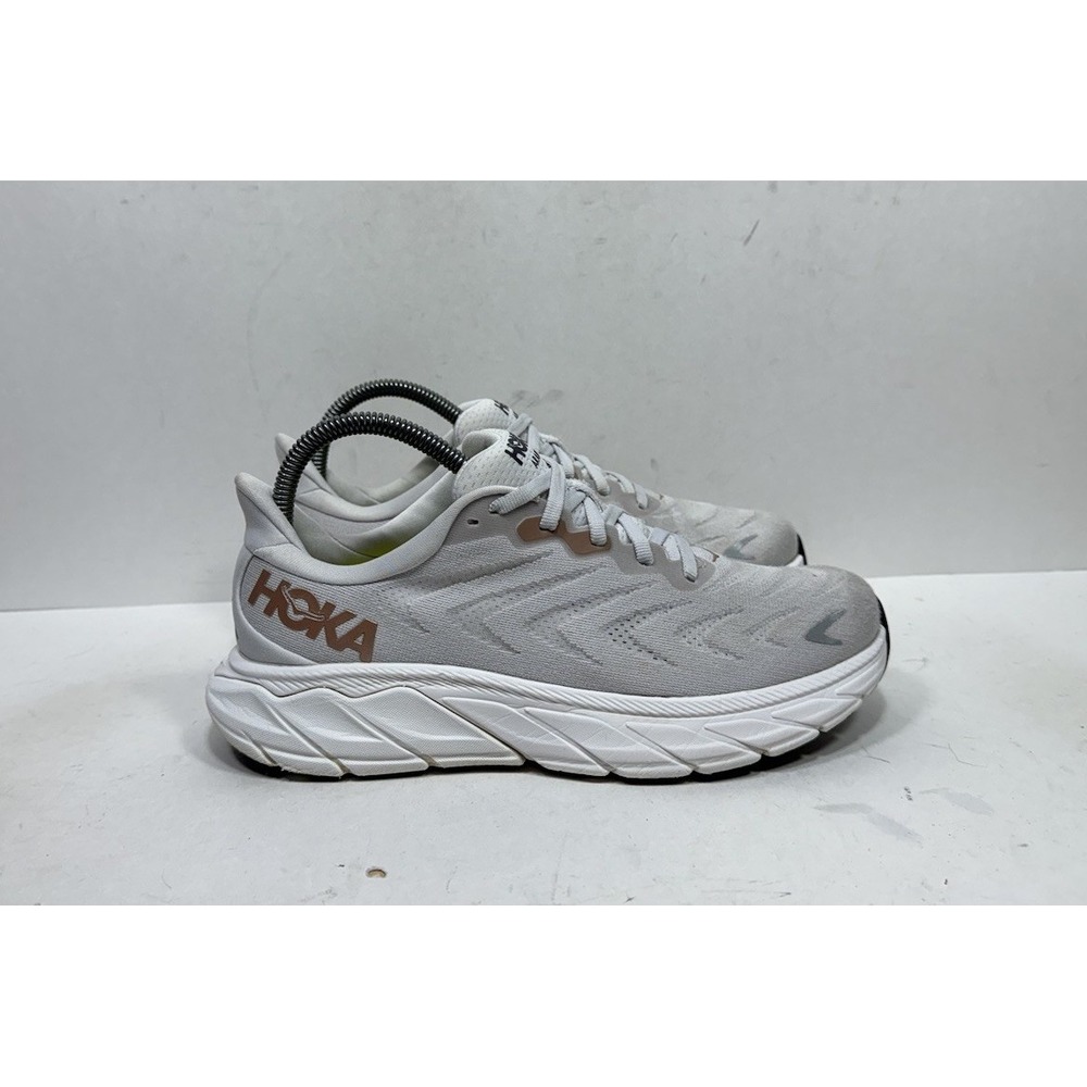 Hoka One One Arahi 6 Running Shoes Womens Size 7.5 B Rose Pink Gray 1123195 NCRG